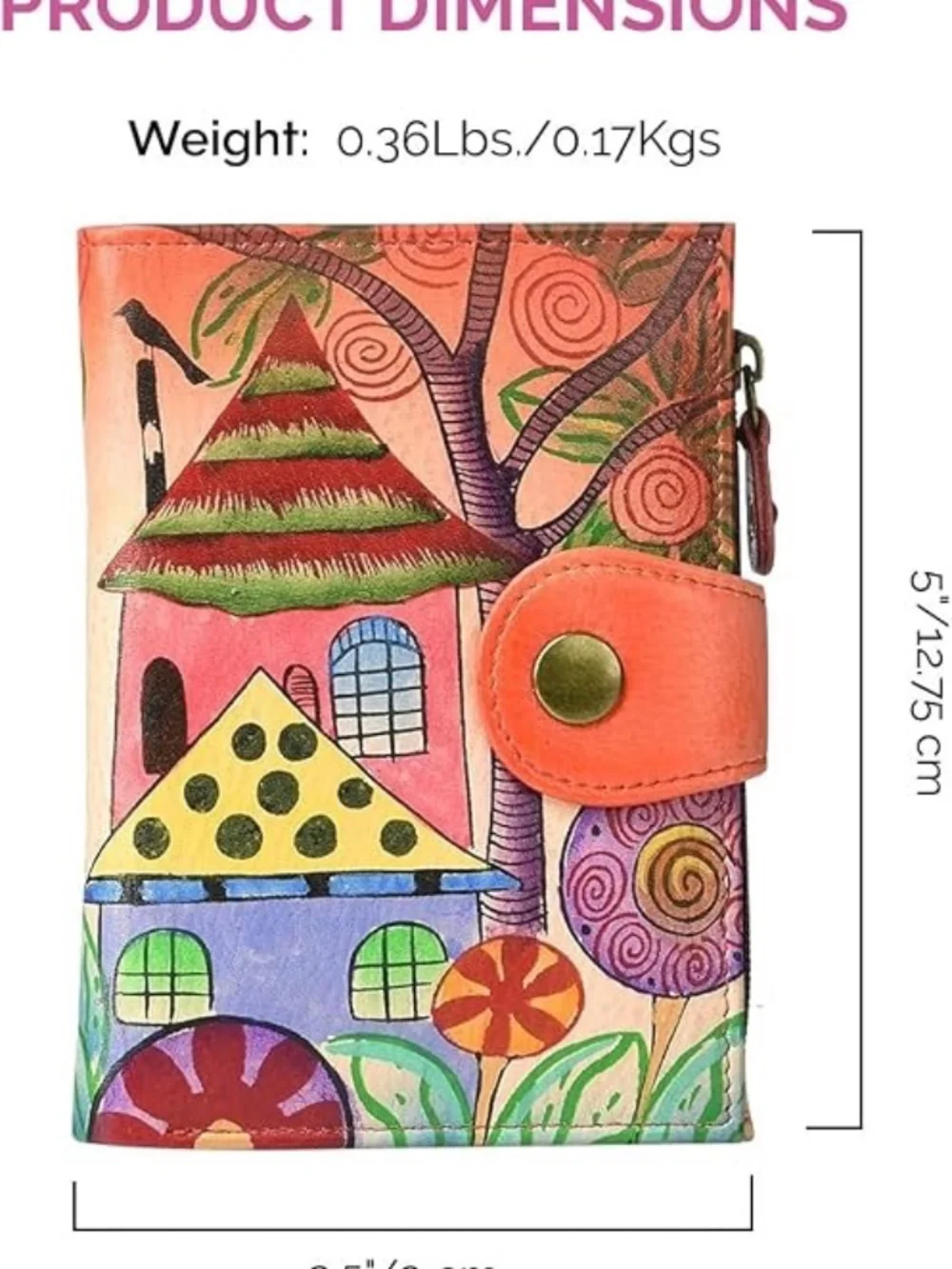 Anna by Anuschka Women's Hand Painted Genuine Leather Ladies Wallet NWOT